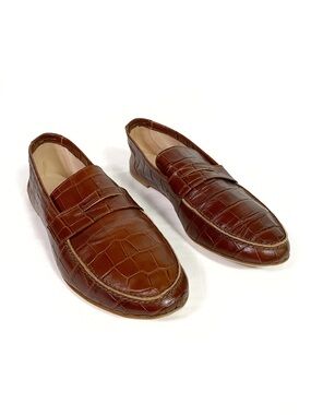Jamie Haller The Penny Loafer Brown Croc